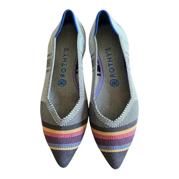 ROTHY’S STRIPED FLATS NWOB - Picture 4 of 6